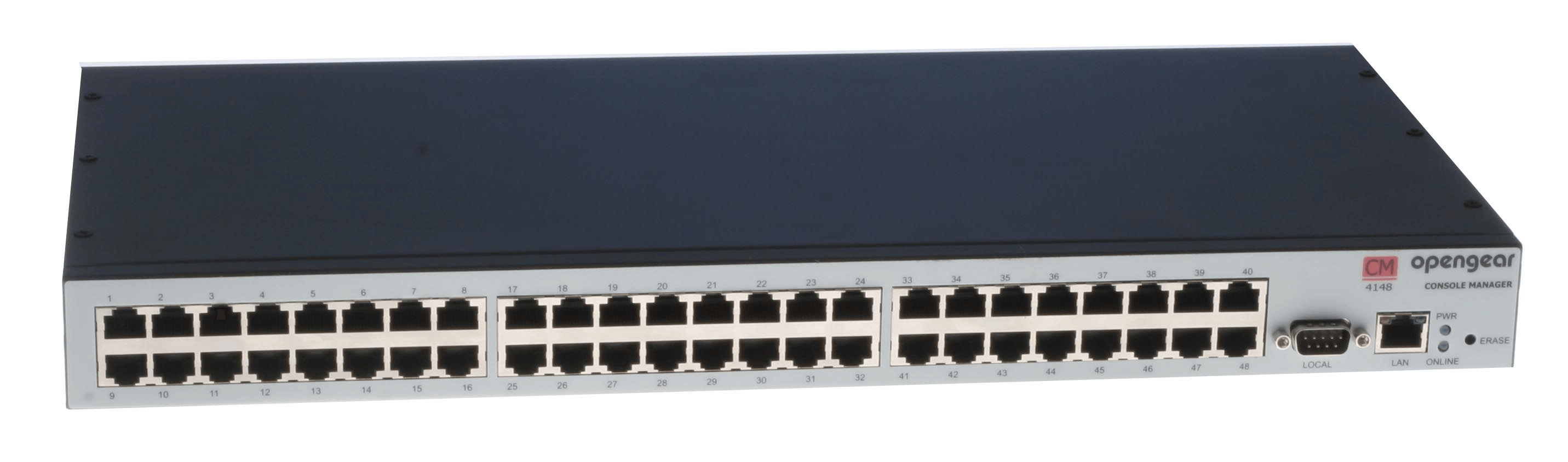 A 48-port serial server. Image credit: Cybernetech. serial cable using ird