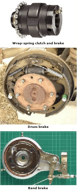 Selecting types of mechanical brakes