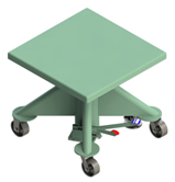 1000 Pound Capacity Manual Powered Lift Table - 30 Inch Square Deck