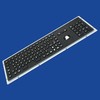 Panel-mount metal keyboard with Trackall in black