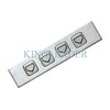 Stainless steel keypad with 4 short-travel keys