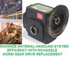 Worm Gear Drive Delivers Energy Savings