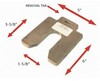 A36 Steel Thick Straight Leg Slotted Shims