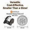 GEEPLUS Inc. - Economical Rotary Solenoid Smaller Than a Dime!