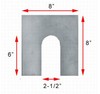 302/304 Straight Leg Slotted Shim