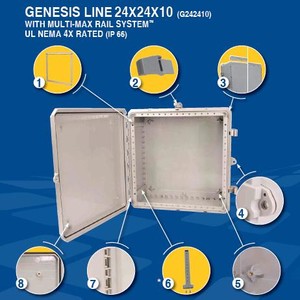 LARGE 24x24x10 NEMA Polycarb Enclosures-Image