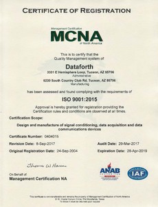 Dataforth's New Quality Management Certification-Image