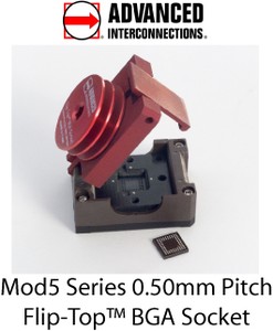 Flip-Top BGA Test Socket for 0.50mm Pitch Devices-Image