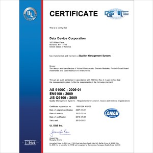 DDC Awarded AS9100 Rev C Certification!-Image