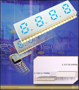 Low Profile SMD Blue LED Displays-Image