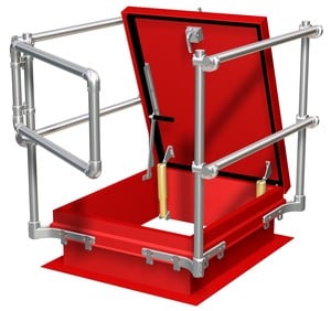 OHSA-Compliant Kee® Hatch Aluminum Roof Railings-Image