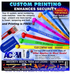 Custom Printed/Coded Color Cargo Seals-Image