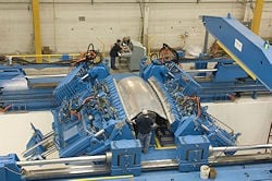 Custom Stretch Forming Presses for Aerospace-Image