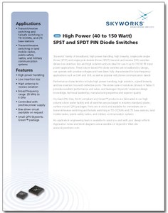 High Power SPST and SPDT PIN Diode Switches-Image