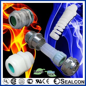 Liquid Tight Straight Strain Relief Fittings PVDF-Image