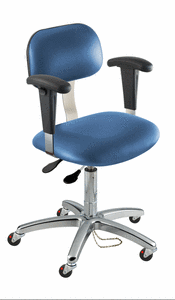Ergonomic Tube Steel Base Cleanroom Chair-Image