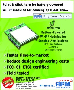 Battery-powered Wi-Fi modules for sensing apps-Image