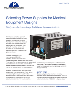 Selecting Power Supplies for Medical Equipment-Image