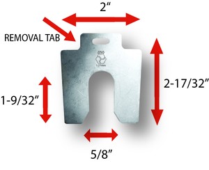 302/304 Straight Leg Slotted Shim-Image