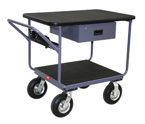Instrument Cart - 2 Shelves, Drawer, Powerstrip-Image