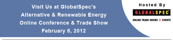 Visit Us at the Alternative & Renewable Energy Online Conference & Trade Show! - February 8, 2012