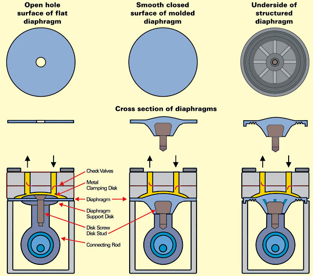 Cross Section of Diaphragm Pump drawing