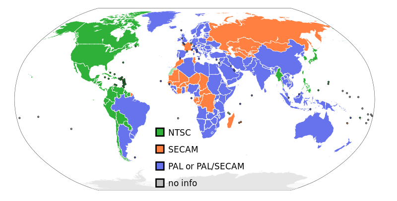 World video standard map