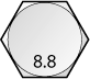 Class 8.8 Metric Bolt diagram