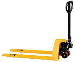 Pallet jack handling material