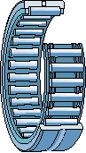 Needle roller bearing with machined outer ring and no inner ring