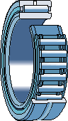 Needle roller bearing with machined rings