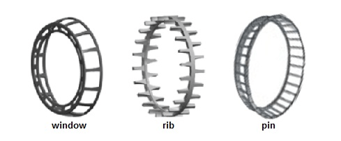 Bearing Cage Types diagram