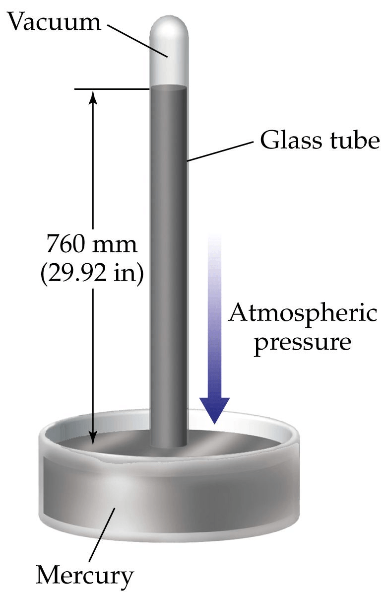 Simple mercury barometer
