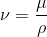 Ratio of absolute viscosity to fluid density