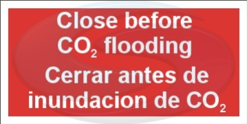 Message panel two languages sign from Seaward Safety