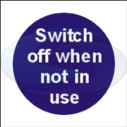 Message panel - switch off sign from Seaward Safety