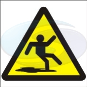 Pictorial safety sign - slippery from Seward Safety