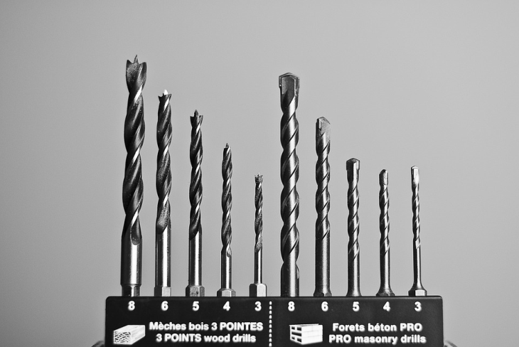 Drill bits via Pixabay