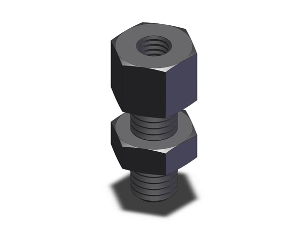 Support jack, also referred to as a jack screw, manufactured by Fixtureworks for supporting a workpiece during machining operations.