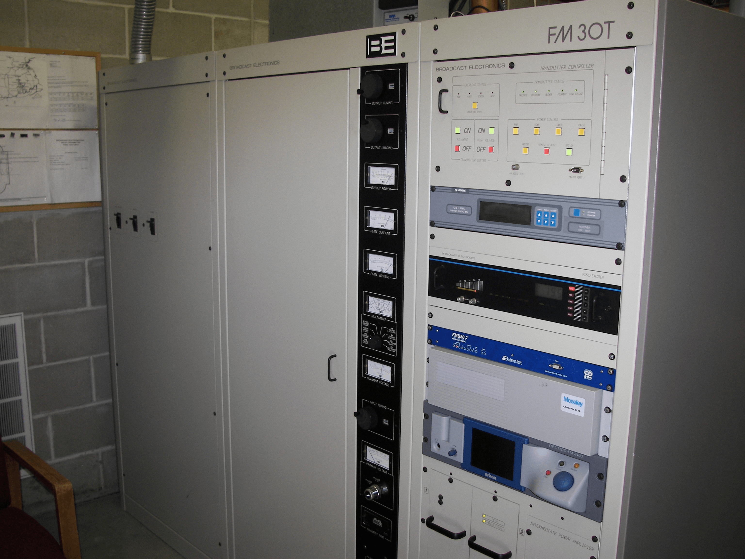 Broadcast Electronics FM Transmitter Broadcast Electronics FM Transmitter via Wikimedia Commons