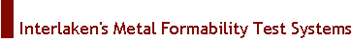 Metal Formability Test Systems