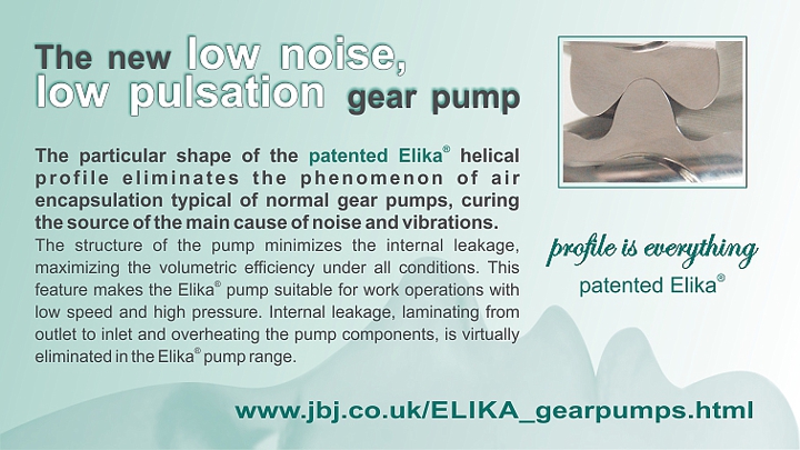 low noise, low pulsation gear pumps