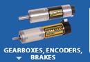Gearboxes, Encoders, Brakes