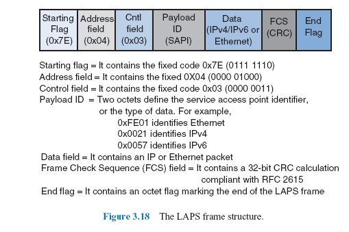 Figure 3.18 The LAPS frame structure.