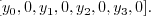 \begin{displaymath}[ y_0, 0, y_1, 0, y_2, 0, y_3, 0]. \end{displaymath}