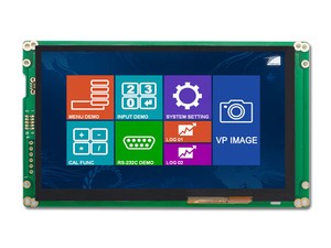 7" TFT LCD Display with CTP,RS232/RJ45,Full-view-Image