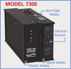 Model 7305 RJ45 Cat5e Switch w/Exclusive Remote-Image