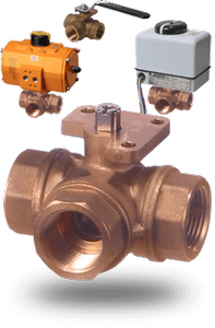 3-way, Brass Ball Valve-Image