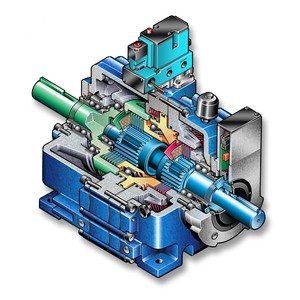 Posidyne Foot Mounted Oil Shear Clutch Brakes-Image