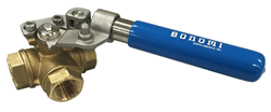 Four-Seated Three-Way Brass Ball Valves -Image